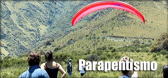 Parapente, pista de lanzamiento de Carpintería, San Luis, Argentina