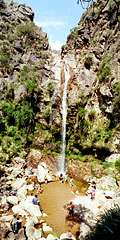 Vista de la caida de agua Chorro de San Ignacio